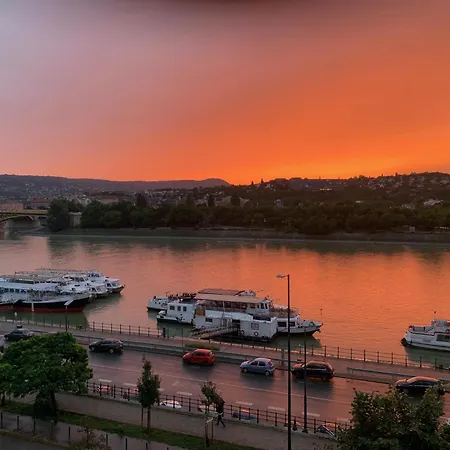 Unique View On Danube, Margaret Island, Buda Hills Budapest