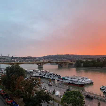Unique View On Danube, Margaret Island, Buda Hills