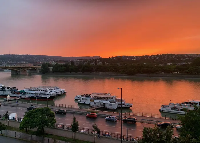Unique View On Danube, Margaret Island, Buda Hills Budapest