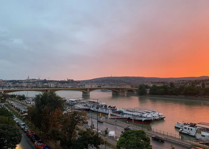 Unique View On Danube, Margaret Island, Buda Hills